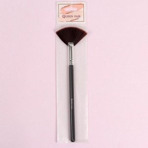 Кисть для макияжа «Brush GRAPHITE», веерная, 20 см, цвет серый