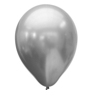 Воздушный шар 11"/28см Хром PLATINUM Silver 25шт