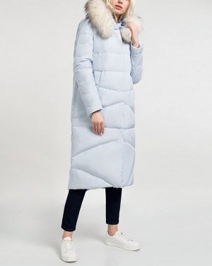 Пальто утепленное жен. (134304)голубой,40