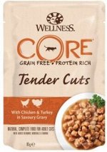 CORE TENDER CUTS паучи из курицы с индейкой в виде нарезки в соусе для кошек 85 г