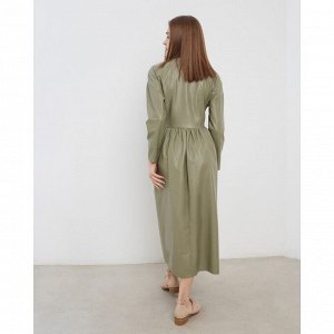 Платье, женское, MINAKU:, Leather, look, цвет, зелёный.
