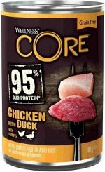 CORE 95 консервы из курицы с уткой и морковью для взрослых собак 400 г