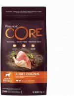 Сухой корм CORE для взрослых собак средних пород, из индейки с курицей 1,8 кг