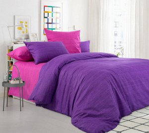 Комплект постельного белья 2-спальный с Евро простыней, перкаль (Дикая орхидея)