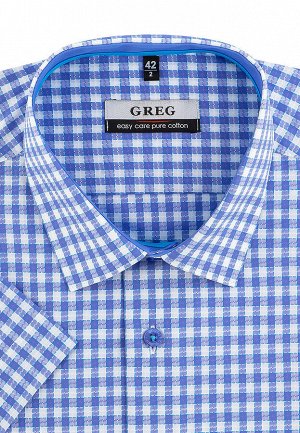 Сорочка мужская короткий рукав GREG 215/201/3319/ZS/C/1p