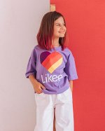 Футболка Likee  Фиолетовая