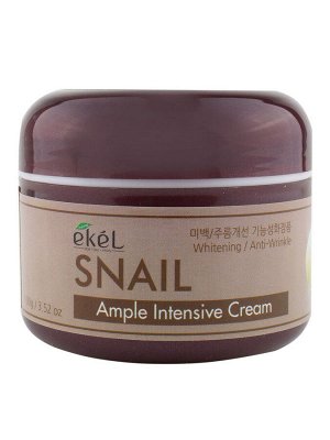 Ekel Крем для лица с экстрактом муцина улитки Snail Ample Intensive Cream, 100 гр