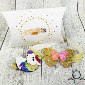 Набор "Единорог и бабочка" в подарочной коробочке