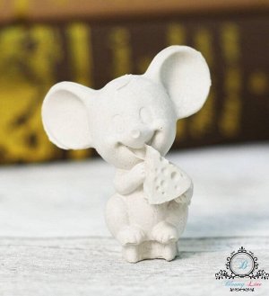 Гипсовая фигура для раскрашивания и декора "Мышка"