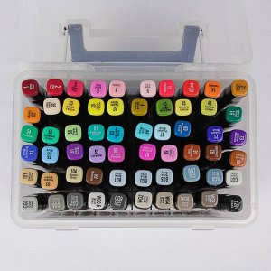 Набор маркеров Superior Tinge MS-818, профессиональные, двусторонние, чёрный корпус, 60 штук, 60 цветов