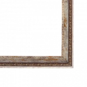 Рама для картин (зеркал) 40 х 50 х 3.0 см, пластиковая, Calligrata, белый мрамор