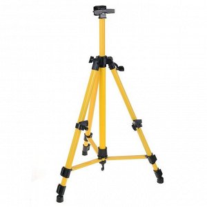 Мольберт телескопический, тренога, металлический, жёлтый, размер 51-153 см