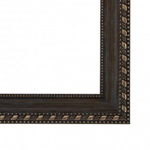 Рама для картин (зеркал) 21 х 30 х 2.6 см, пластиковая, Calligrata, серо-коричневая с золотом
