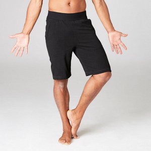 Шорты для мягкой йоги мужские из биохлопка черные KIMJALY