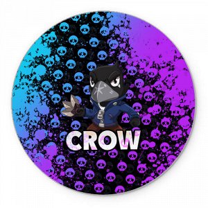 Коврик для мыши круглый «BRAWL STARS CROW»