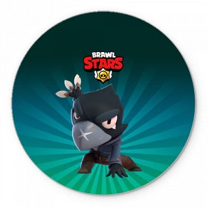 Коврик для мыши круглый «BRAWL STARS CROW»