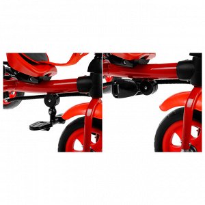 Велосипед трёхколёсный «Лучик Vivat 2», колёса EVA 10"/8", цвет красный