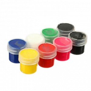 Краски пальчиковые набор 8 цветов х 20мл, ARTEVIVA №1 Классический, 160 мл (улучшенная формула), 3+