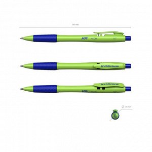Ручка шариковая автоматическая Ultra Glide Technology JOY Neon, узел 0.7 мм, чернила синие, резиновый упор, длина линии письма 1300 метров, микс
