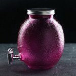 Кувшин с краником «Фреш», 4 л, цвет розовый