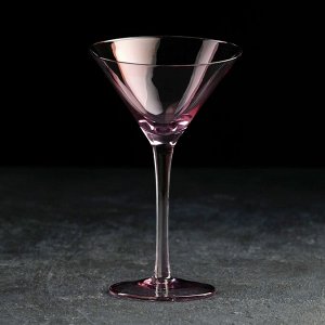 Бокал для мартини «Иллюзия», 180 мл, 11,5?11?20 см, цвет розовый