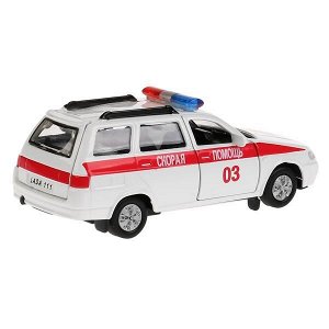 SB-16-67-A-WB Машина металл LADA 111 скорая 12см, открыв. двери и багажник, инерц в кор. ТМ Технопарк в кор.2*24шт