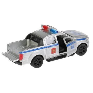 SB-18-09-FR-P Машина металл FORD Ranger пикап полиция 12см, открыв. двери, инерц. в кор. Технопарк в кор.2*24шт