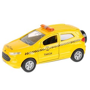 SB-18-21-T-WB Машина металл FORD Ecosport такси 12см, открыв. двери, инерц. в кор. Технопарк в кор.2*24шт