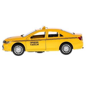 CAMRY-T Машина металл TOYOTA CAMRY ТАКСИ длина 12 см, двери, багаж, инерц., кор. Технопарк в кор.2*36шт