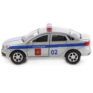 SB-16-40-P Машина металл LADA vesta ПОЛИЦИЯ, 12 см., двери, багаж., инерц., кор. Технопарк в кор.2*24шт