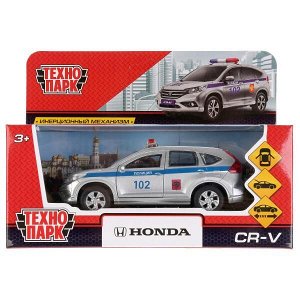 CR-V-P Машина металл "HONDA CR-V ПОЛИЦИЯ", длина 12см, открыв. двери, инерц, в кор. Технопарк в кор.2*36шт