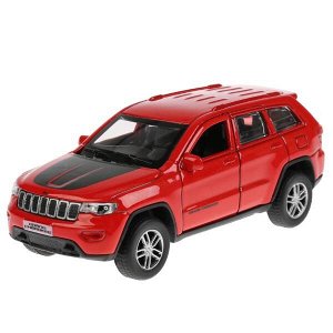 CHEROKEE-12SL-RD Машина металл свет-звук "jeep grand cherokee" 12см, инерц., красный в кор. Технопарк в кор.2*36шт