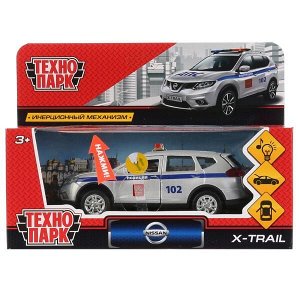 X-TRAIL-P-SL ТМ Технопарк. Машина металл "NISSAN X-TRAIL ПОЛИЦИЯ" 12см, свет+звук, инерц. в кор. в кор.2*36шт