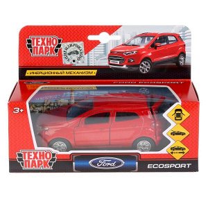 SB-18-21-N(R)-WB Машина металл FORD Ecosport красный 12см, открыв. двери, инерц. в кор. Технопарк в кор.2*24шт