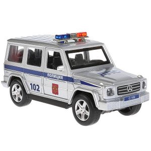 G-СLASS-P-SL Машина металл свет-звук MERCEDES-BENZ G-CLASS ПОЛИЦИЯ 12 см, двер, баг, кор. Технопарк в кор.2*36шт