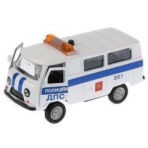 CT-1232WB-H Машина металл свет-звук UAZ 39625 ДПС, 11 см, двери, багаж., инер., кор. Технопарк в кор.2*24шт