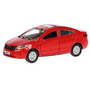 RIO-RD Машина металл "KIA RIO" 12см, открыв. двери, инерц, красный в кор. Технопарк в кор.2*36шт