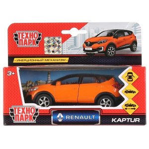 SB-18-20-RK1-WB Машина металл RENAULT Kaptur оранжево-черный 12см, открыв двери, инерц в кор. Технопарк в кор.2*24шт