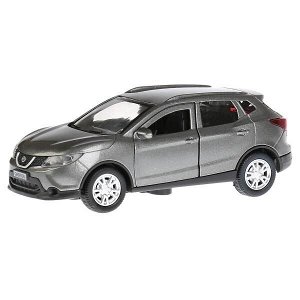 QASHQAI-GY ТМ Технопарк. Машина металл "NISSAN QASHQAI" 12см, откр дв, багаж, инерц, СЕРЫЙ. в кор. в кор.2*36шт