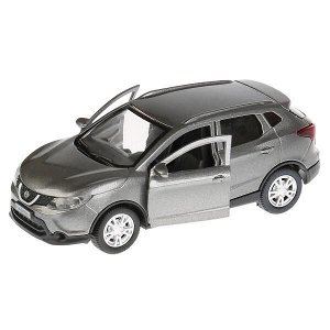 QASHQAI-GY Машина металл NISSAN QASHQAI длина 12 см, двери, багаж, инерц, серый, кор. Технопарк в кор.2*36шт