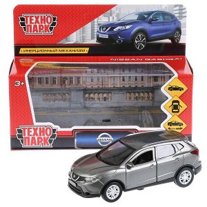 QASHQAI-GY ТМ Технопарк. Машина металл "NISSAN QASHQAI" 12см, откр дв, багаж, инерц, СЕРЫЙ. в кор. в кор.2*36шт