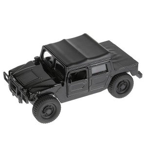 SB-18-09-H1-N(B)-WB Машина металл HUMMER h1 ПИКАП, 12 см, дв., багаж., инерц., черн., кор. Технопарк в кор.2*24шт