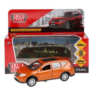 X-TRAIL-GD ТМ Технопарк. Машина металл "NISSAN X-TRAIL" 12см, открыв. двери, инерц, ЗОЛОТОЙ в кор. в кор.2*36шт