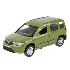 YETI-GN Машина металл "SKODA YETI", длина 12см, открыв. двери, инерц., зеленый в кор. Технопарк в кор.2*36шт