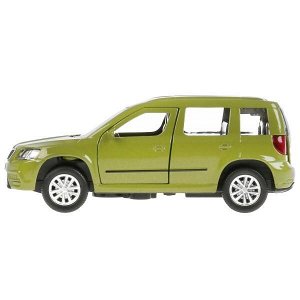 YETI-GN Машина металл "SKODA YETI", длина 12см, открыв. двери, инерц., зеленый в кор. Технопарк в кор.2*36шт