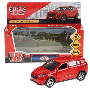 SPORTAGE-RD Машина металл "KIA SPORTAGE" 12см, открыв. двери, инерц., красный в кор. Технопарк в кор.2*36шт