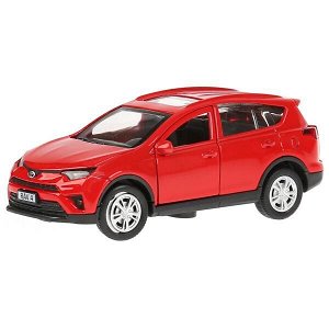 RAV4-RD Машина металл TOYOTA RAV4 длина 12 см, двери, багажн, инерц, красный, кор. Технопарк в кор.2*36шт