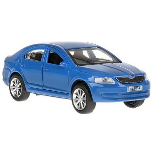 OCTAVIA-BU Машина металл "SKODA OCTAVIA", длина 12см, открыв. двери, инерц, СИНИЙ в кор. Технопарк в кор.2*36шт