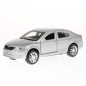 OCTAVIA-SL Машина металл "SKODA OCTAVIA" 12см, открыв. двери, инерц, СЕРЕБРИСТЫЙ в кор. Технопарк в кор.2*36шт