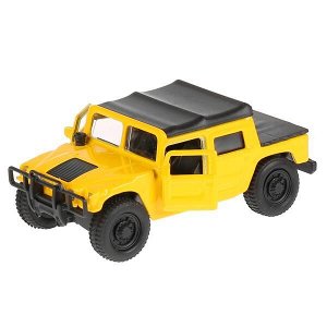 SB-18-09-H1-N(Y)-WB Машина металл HUMMER h1 ПИКАП, 12 см, двери, багаж., инерц., кор. Технопарк в кор.2*24шт